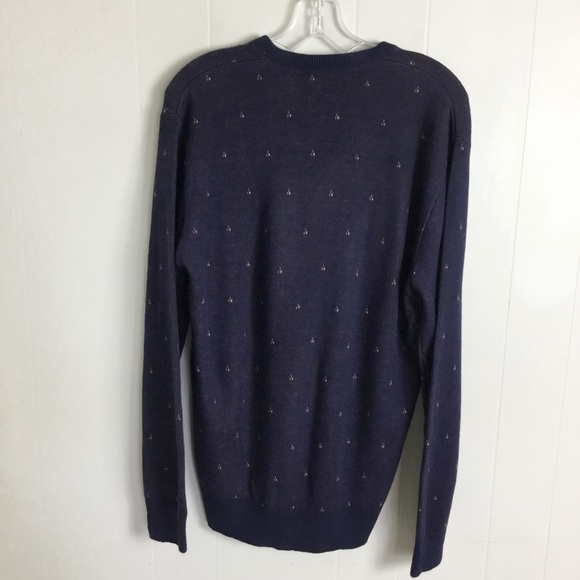 Vintage Robert Bruce Men's Sweater Size Large Soft Knit Made In USA Blue - Picture 2 of 3